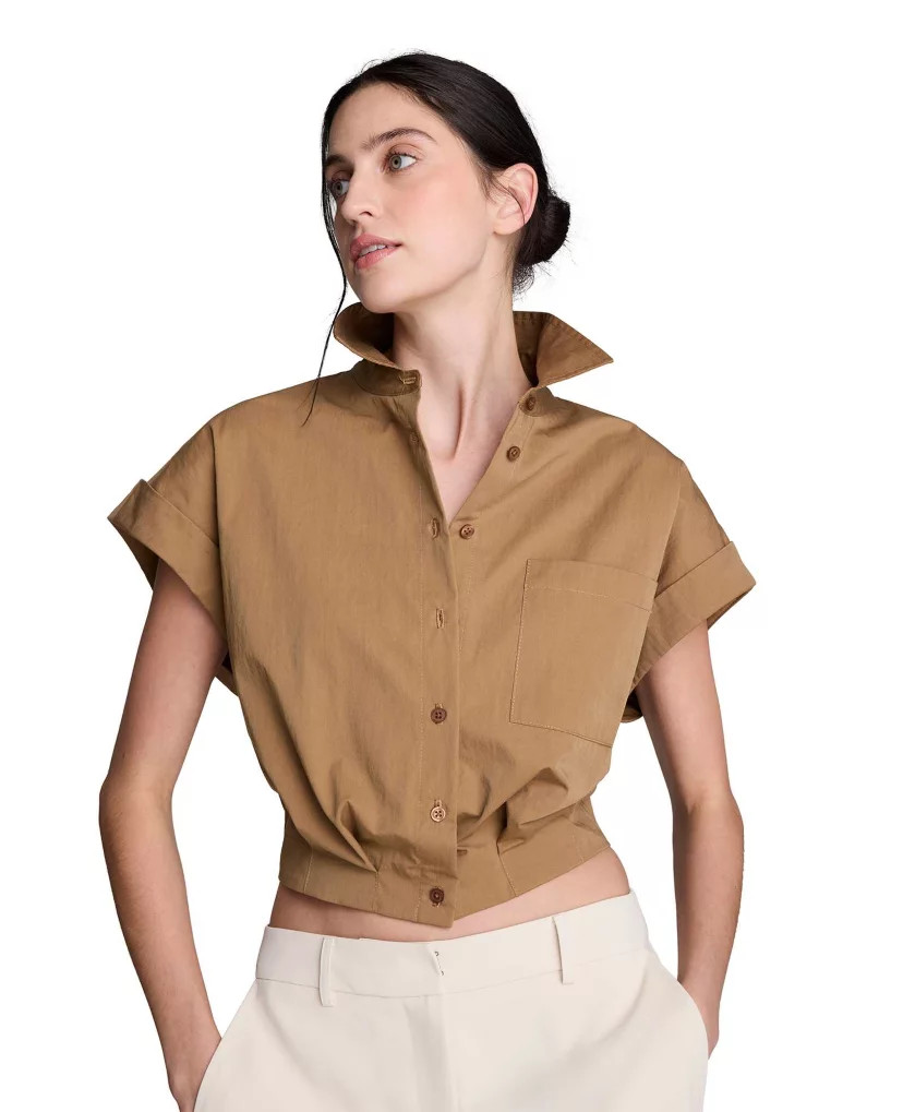 Women's Cropped Short Sleeve Shirt | Belk
