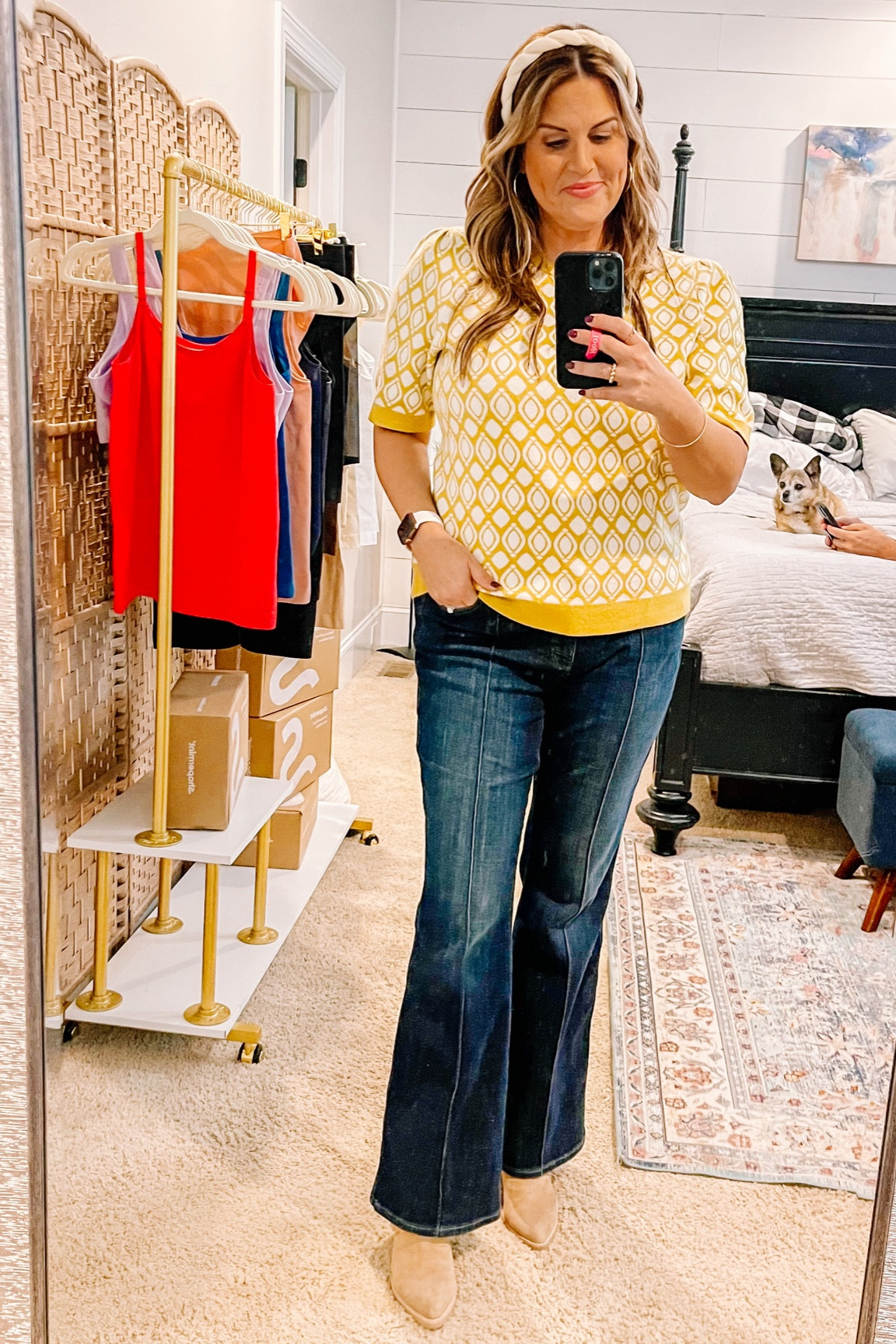 The perfect dressy jeans! Plus, who doesn’t need the SOFTEST short sleeve sweater! 

#LTKSeasonal #LTKmidsize #LTKover40