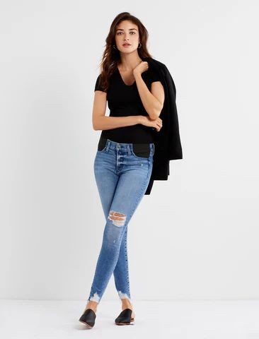 Joe's Icon Ankle Side Panel Skinny Leg Maternity Jeans | A Pea In The Pod