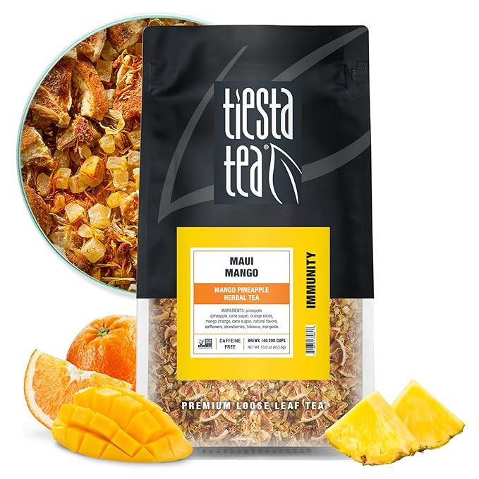 Tiesta Tea Maui Mango, Loose Leaf, Mango Pineapple Herbal Tea, Premium Non-Caffeinated Fruit Blen... | Amazon (US)