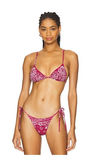 Equator Bikini Top in Red Bandana | Revolve Clothing (Global)