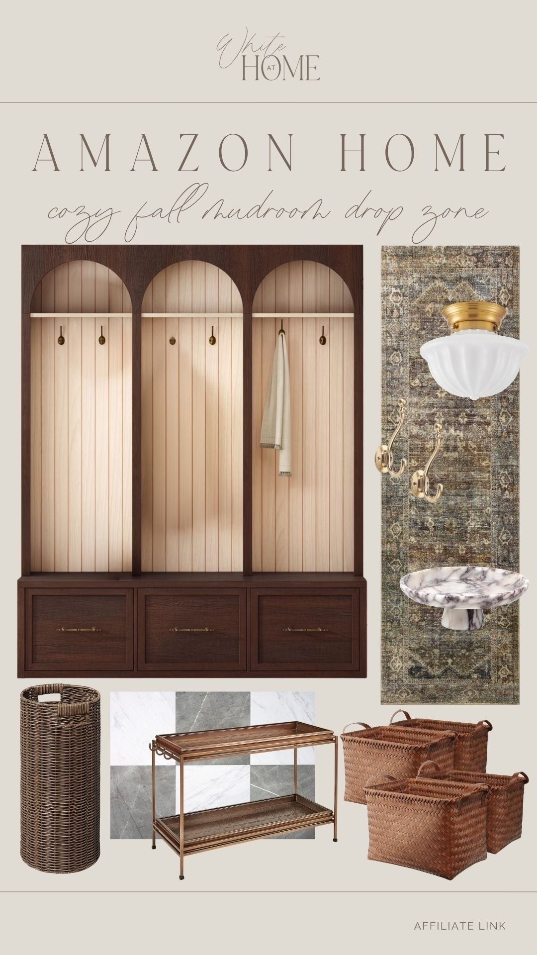 A cozy, chic, and functional mudroom drop zone with affordable finds from Amazon! The prettiest pieces that will make your drop zone feel elevated without having to splurge.

#LTKHome