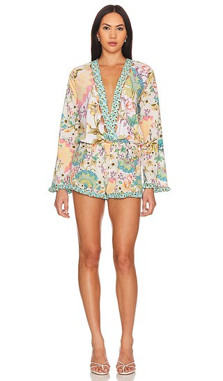 X Revolve Larissa Romper in Shan Floral | Revolve Clothing (Global)