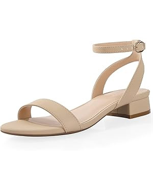 Ankis Black Nude White Red Women Sandals Comfortable Walking Strappy Open Toe Sandals for Women D... | Amazon (US)