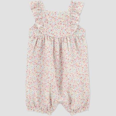 Carter's Just One You® Baby Girls' Floral Ruffle Romper - 9M | Target