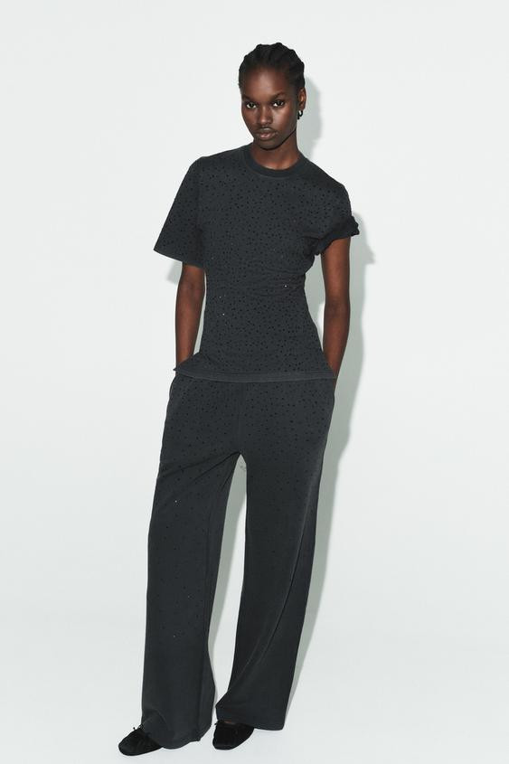 SHINY SHORT SLEEVE T-SHIRT | Zara UK