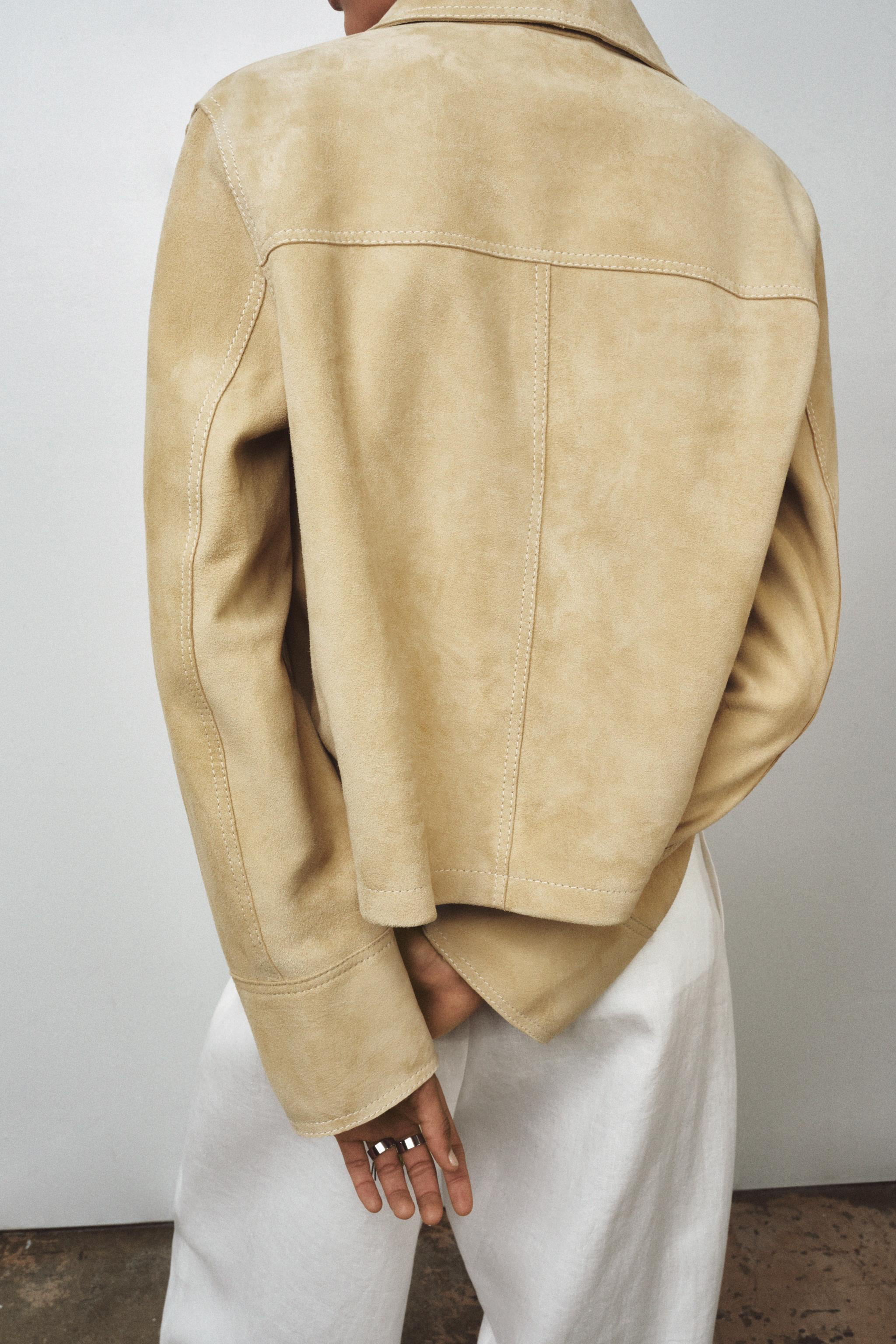 ZW COLLECTION LIMITED EDITION 100% SUEDE LEATHER JACKET | Zara UK