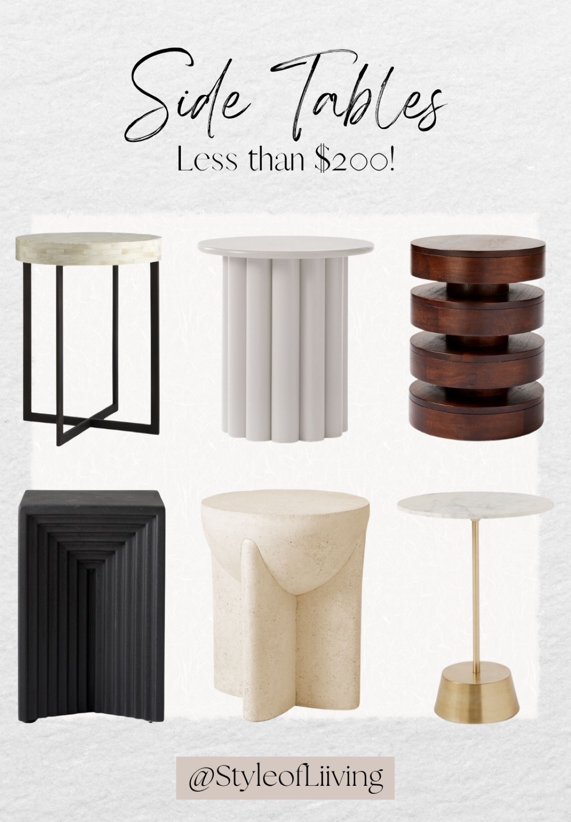 Side tables from West Elm for less than $200! Contract grade. Sculptural in design. Perfect for drinks. Martini side tables. Small space friendly. Home decor. 

#LTKstyletip #LTKhome