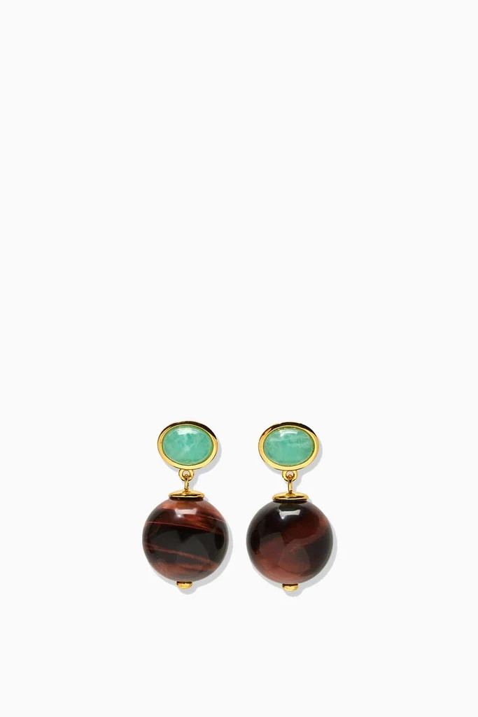 Umbria Earrings in Tiger's Eye | Hampden Clothing