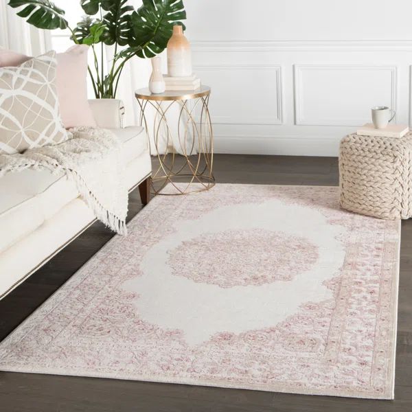 Devin Oriental Pink/White Area Rug | Wayfair North America