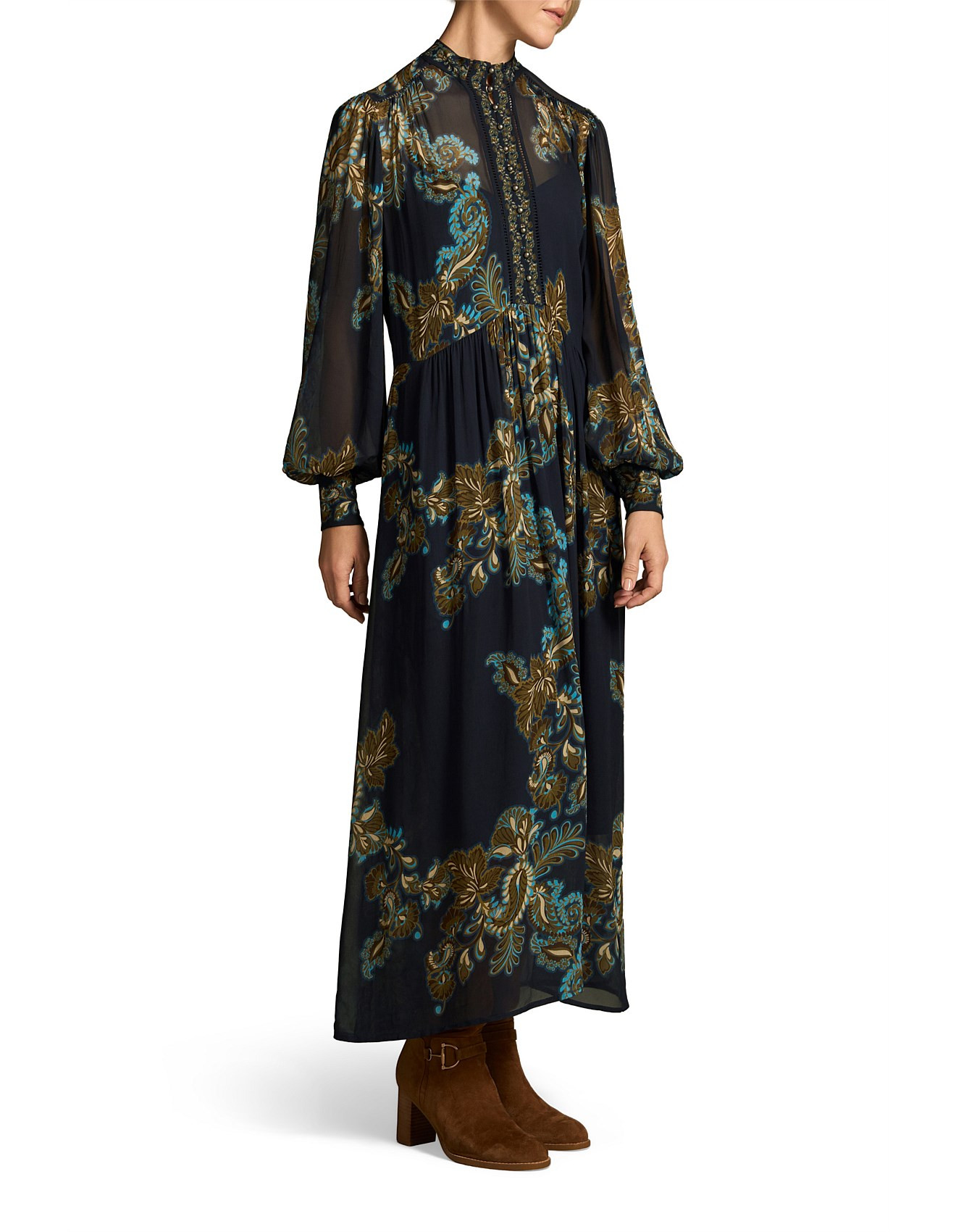 Border Print Dress | David Jones (Australia & New Zealand)