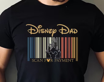 Disney Dad Scan For Payment, Funny Disney Dad Shirt, Gift Idea For Dad, Father's Day Gift, Dad Te... | Etsy (US)