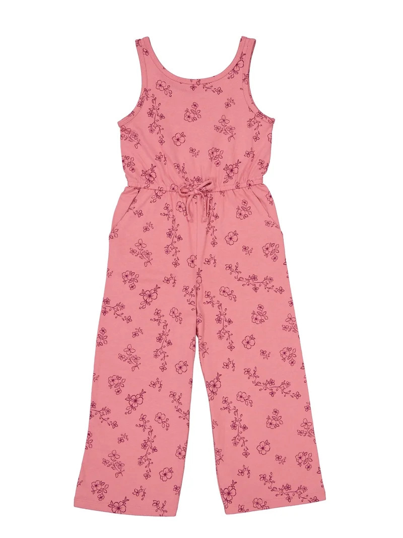 Wonder Nation Girls Wide Leg Play Jumpsuit, Sizes 4-16 & Plus | Walmart (US)