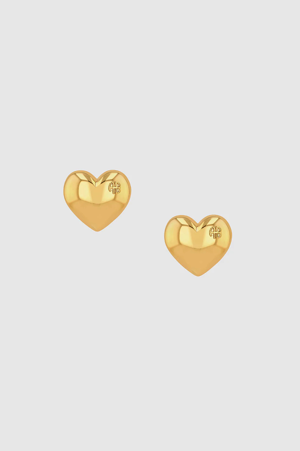 ANINE BING Heart Earrings in Gold | Anine Bing