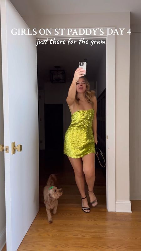 st. Patrick’s Day outfit inspiration, green sequin mini dress and green accessories
wearing my usual small & 26 in everything
white top: sized down to an xs use code emerson15

#LTKSpringSale #LTKSeasonal #LTKparties