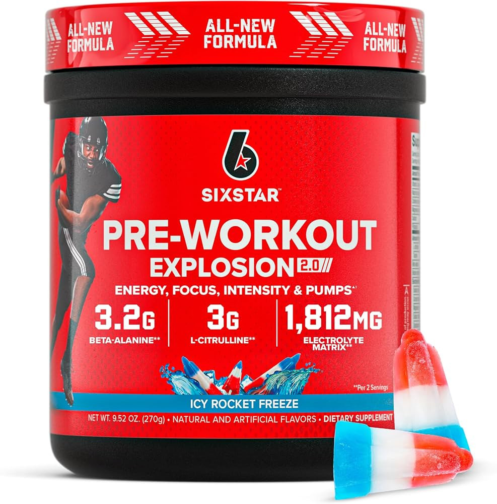 Six Star Pre-Workout Powder for Men & Women, ICY Rocket Freeze (30 Servings) - Preworkout Explosi... | Amazon (US)
