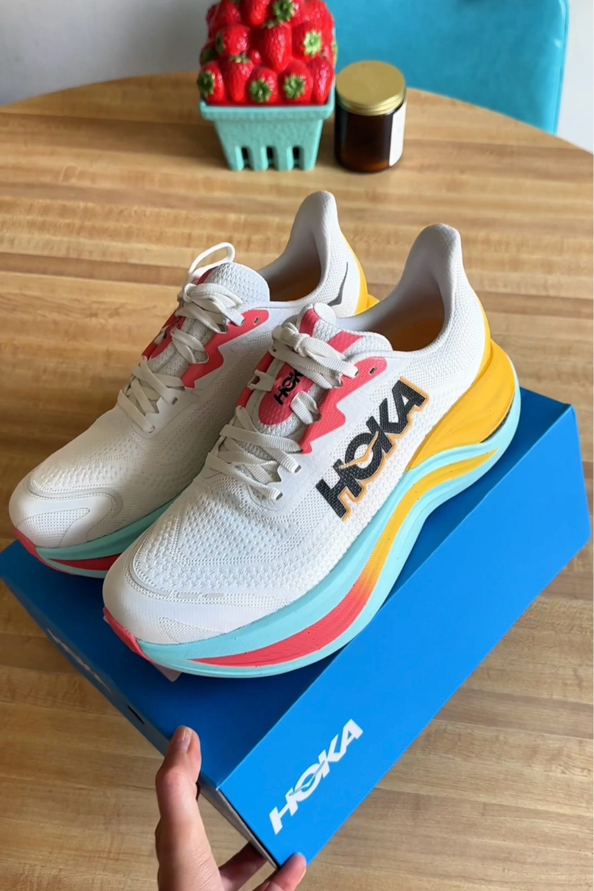 Shoe of the Summer ☀️🌊🐚👙🏝️ 

My favorite Hokas I’ve ever purchased 😭 They’re so chunky, comfortable and cute! Obsessed with this colorway! 

#LTKActive #LTKShoeCrush #LTKSeasonal