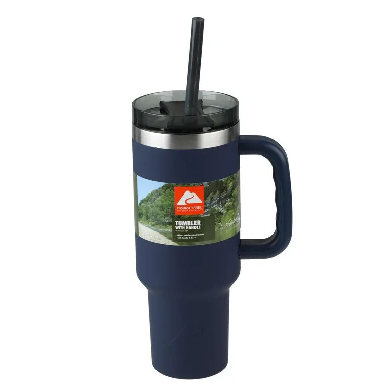 Ozark Trail 40 oz Vacuum Insulated Stainless Steel Tumbler Blue | Walmart (US)