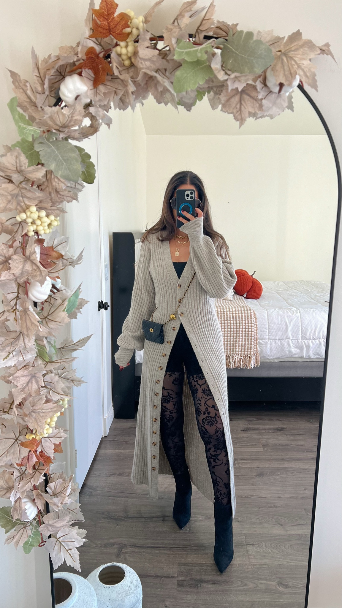 Thanksgiving outfit idea with this maxi cardigan that can also be a dress. I paired it with these floral mesh leggings, and I added slip shorts underneath.

#LTKFindsUnder50 #LTKSeasonal #LTKStyleTip