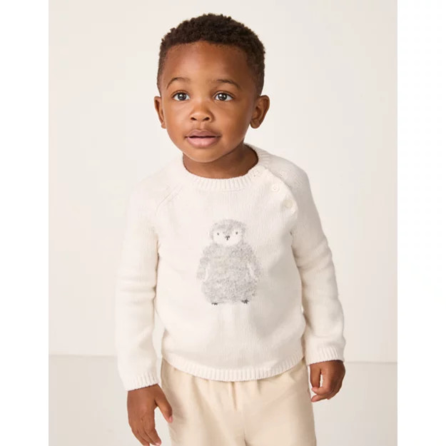 Organic Cotton Blend Snowy Jumper (0–4yrs) | The White Company UK & ROW
