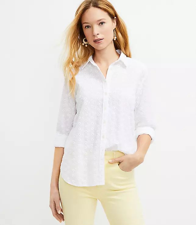 Garden Eyelet Everyday Shirt | LOFT