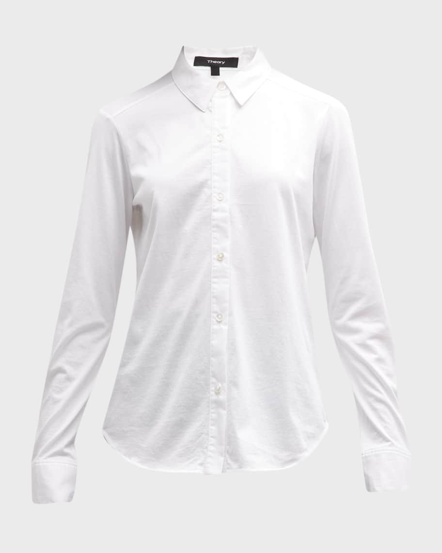 Theory Riduro Organic Cotton Button-Up Shirt | Neiman Marcus