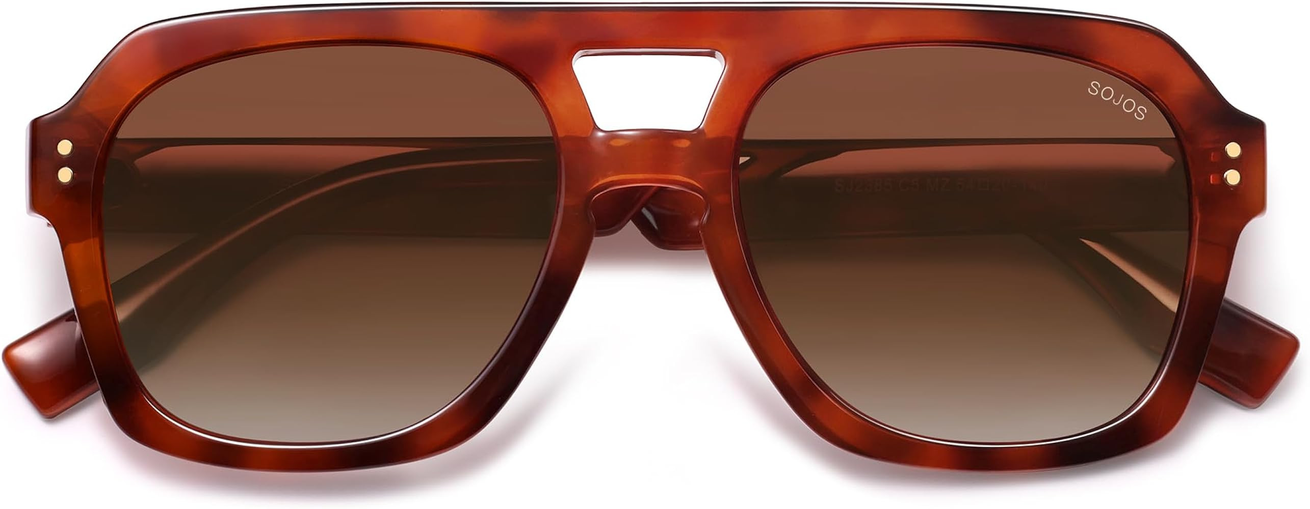 SOJOS Retro Thick Polarized Aviator Sunglasses for Women Men, 80s 90s Large Trendy Bold Square Pi... | Amazon (US)