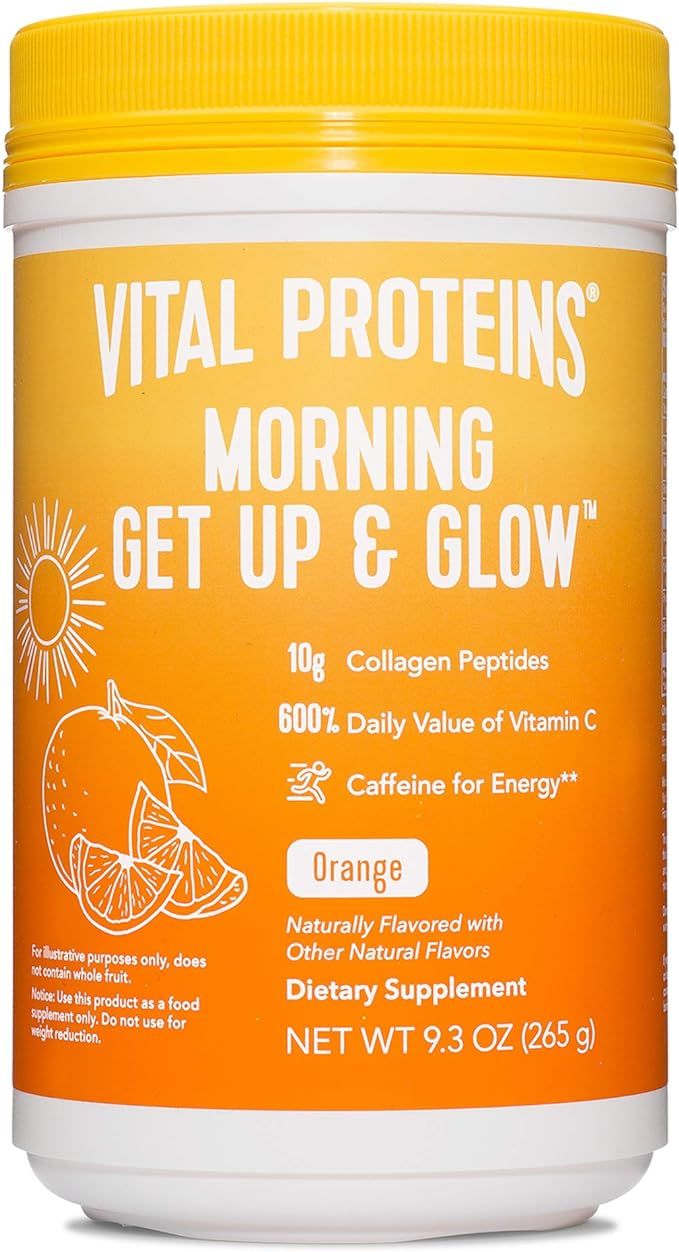 Vital Proteins Morning Get Up and Glow Collagen Peptides Powder Supplement, 90mg of Caffeine for ... | Amazon (US)