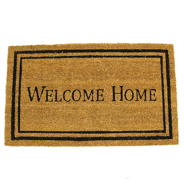 Rubber-Cal 2-ft x 3-ft Brown Coir Rectangular Indoor or outdoor Welcome Door mat | Lowe's