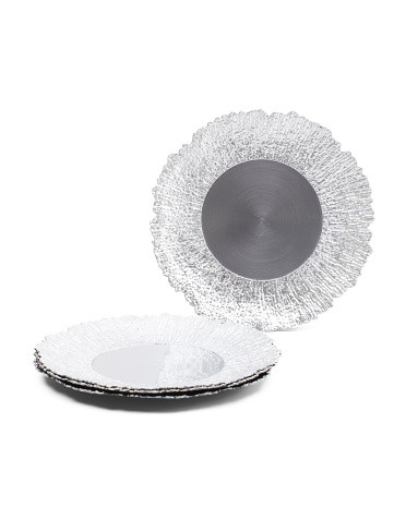 4pc Electroplated Charger Plates | TJ Maxx