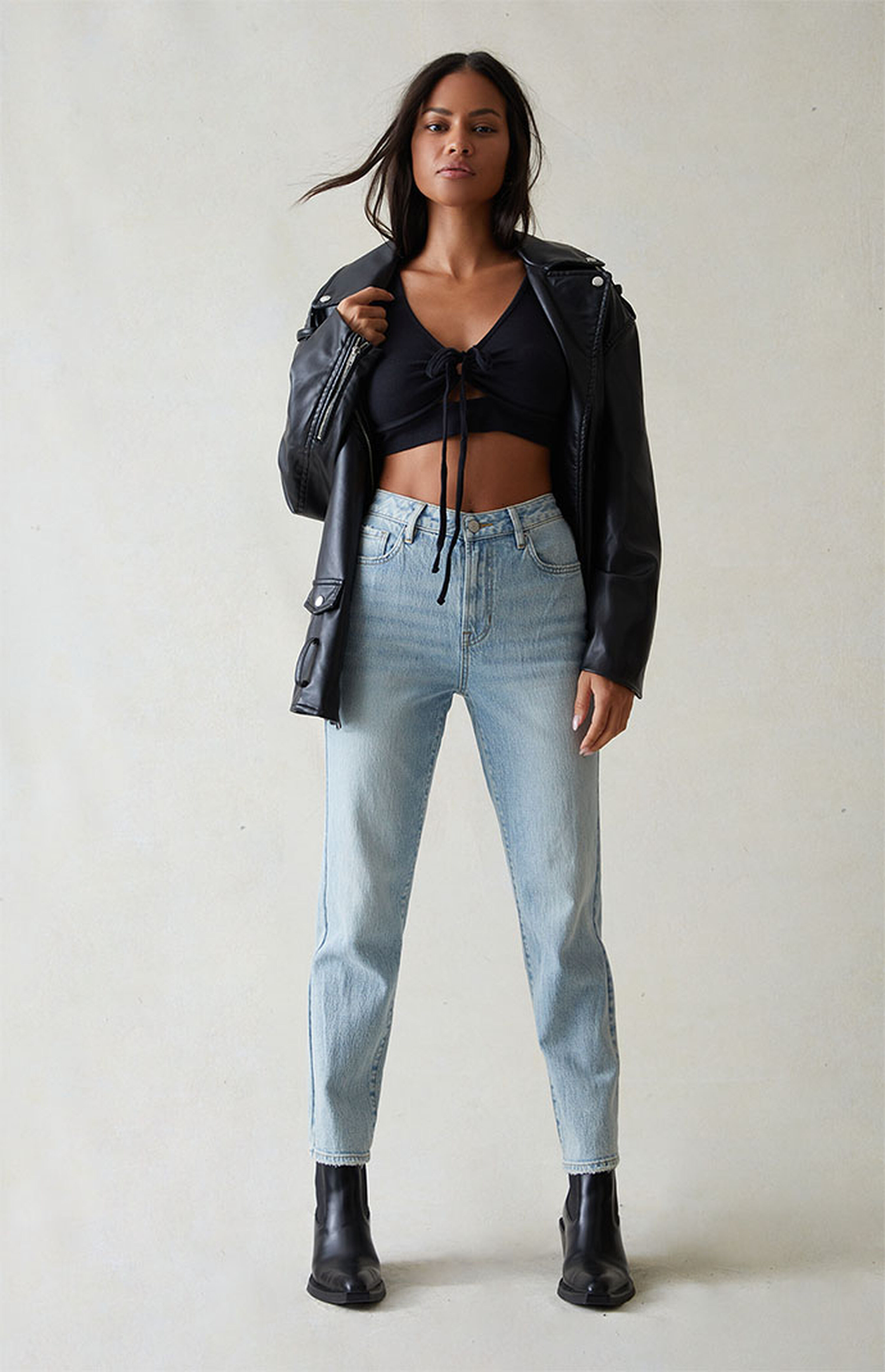 PacSun Eco Stretch Light Indigo Curve Straight Leg Jeans | PacSun