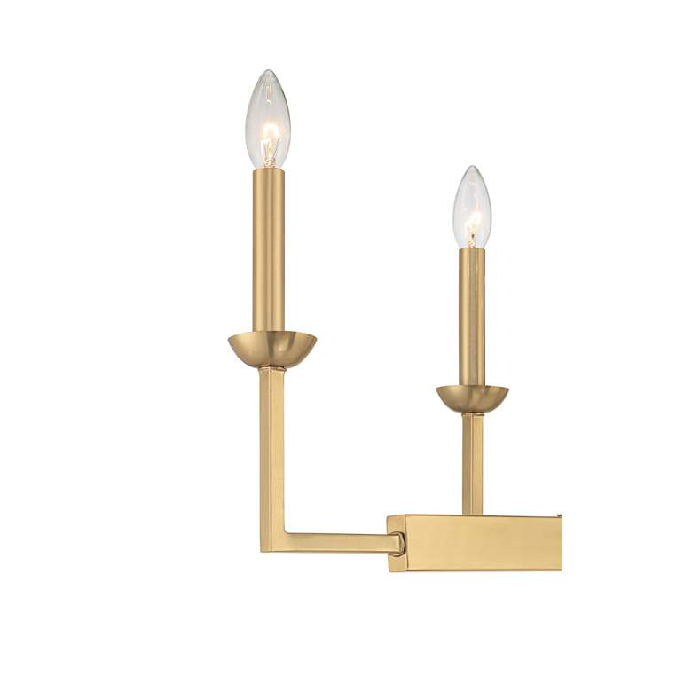 Possini Euro Kime 50" Gold 8-Light Modern Trestle Linear Chandelier | Lamps Plus