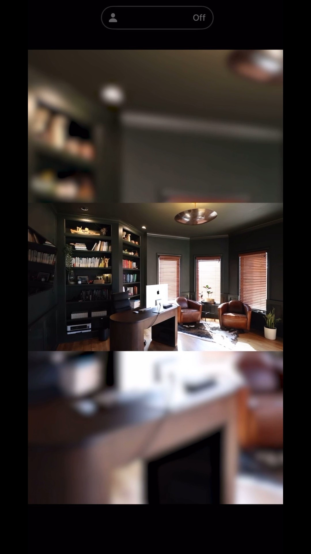 Office sources. Linked similar to what I can’t find! 

Paint color is Jasper by Benjamin Moore 
Desk semi flush mount light brass cowhide color drench masculinee 

#LTKWorkwear #LTKdayinmylife #LTKHome