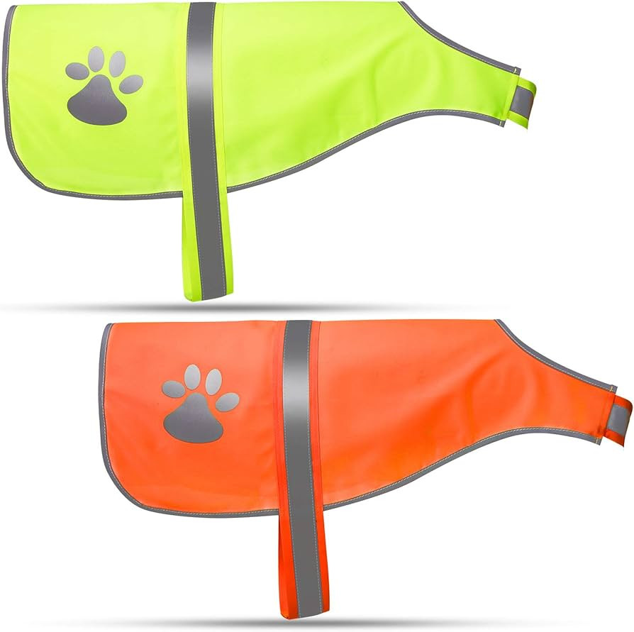 2 Pieces Dog Reflective Vest Adjustable Dog Safety Vest Pet Dog High Visibility Apparel for Outdo... | Amazon (US)