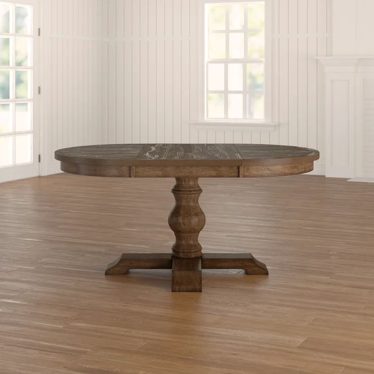 Ostler Extendable Solid Oak Pedestal Dining Table | Wayfair North America