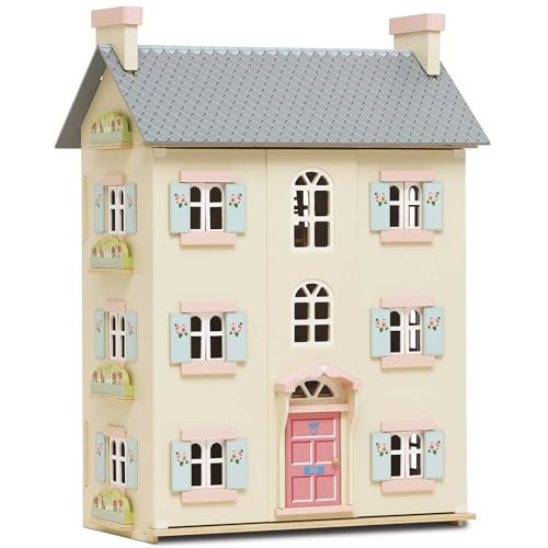 Le Toy Van - Gorgeous Cherry Tree Hall Large 4 Storey Wooden Doll House Play Set For Girls or Boys | Great As A Gift | Suitable for Ages 3+ | Amazon (US)