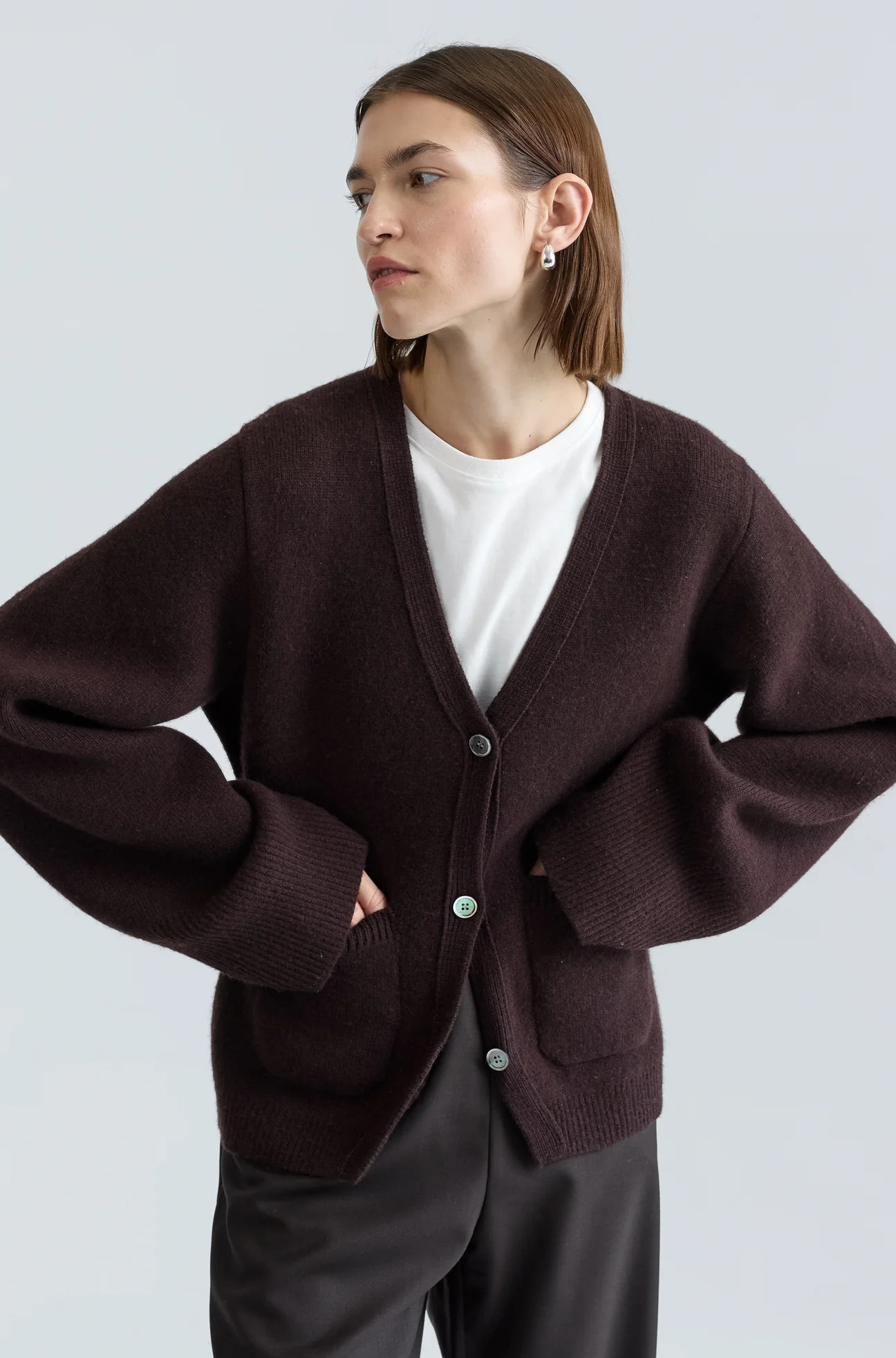 V Neck Cardigan | Almina Concept