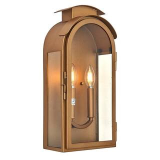 Ori Rub Bronze 8.25 in. 1-Light Outdoor Wall Sconce 2475-7-DG - The Home Depot | The Home Depot