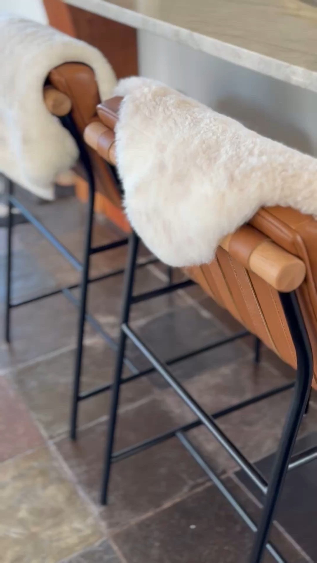 I love how mixing naturally ocurring materials and textures adds a level of every day luxury to something as simple as counter seating.✨

#LTKStyleTip #LTKHome #LTKWatchNow