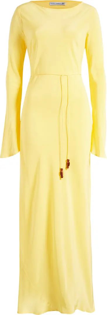 Bellini Long Sleeve Silk Crepe Maxi Dress | Nordstrom
