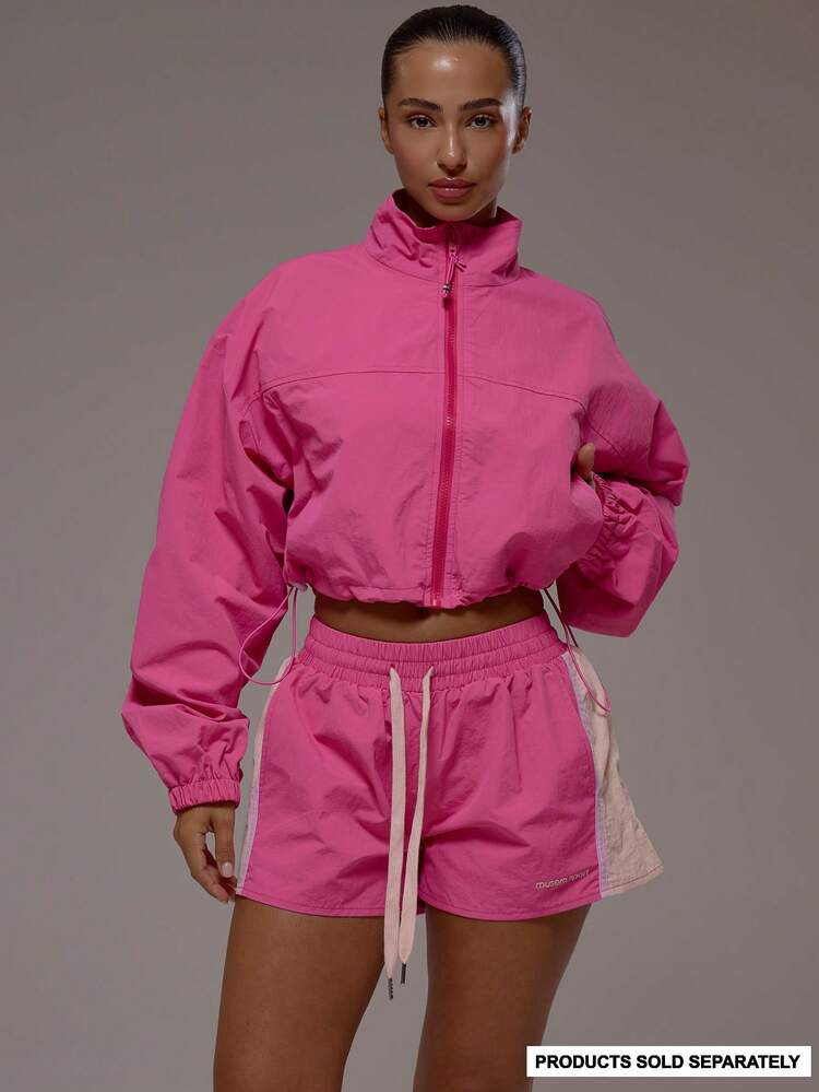 Musera Sport Funnel Neck Cropped Light Weight Active Jacket Only Sport Workout Gym Pilates Fitnes... | SHEIN