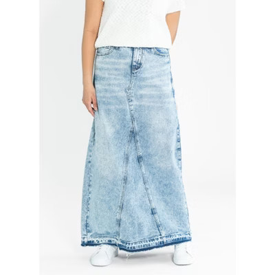 Inherit Mina Denim Maxi Skirt Medium Wash 10 | Target
