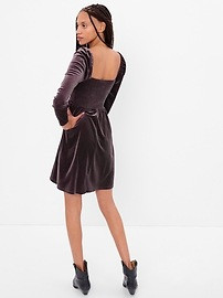 Smocked Velvet Mini Dress | Gap (US)