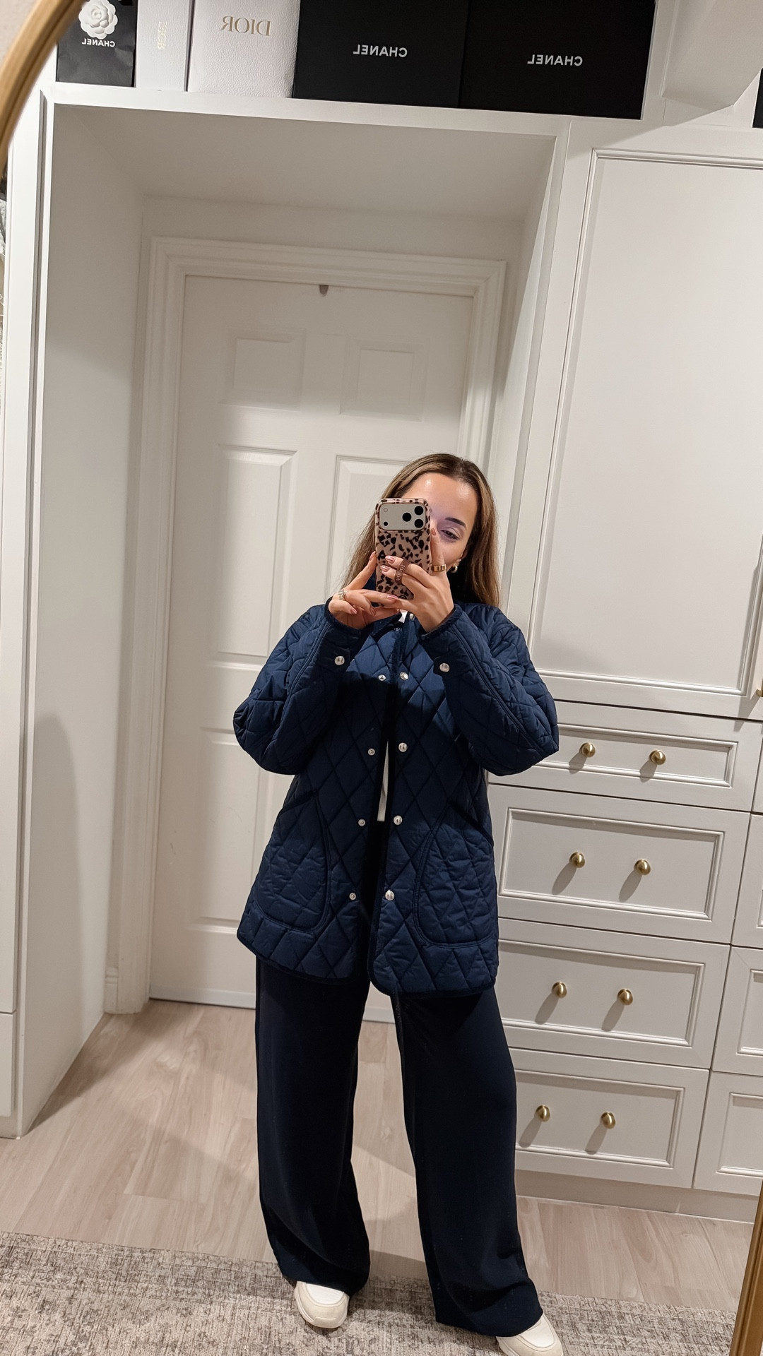 Spend the morning with me ☀️ 

My everyday glam, step by step. Soft skin, glowing cheeks, and a scent that lasts all day. This routine never fails.

Products used:
@hourglasscosmetics Veil Mineral Primer
@armanibeauty Luminous Silk Foundation
@hourglasscosmetics Concealer
@diorbeauty Bronzer Stick
@armanibeauty Cheek Tint
@caudalieus Beauty Elixir Spray
@lauramercier Setting Powder
@guccibeauty Bronzer
@diorbeauty Highlighter
@rarebeauty Lip Liner
@diorbeauty Plumping Gloss
@lancomeofficial Mascara
@rarebeauty Brow Gel
@charlottetilbury Setting Spray
@onesize_beauty Fixing Spray (not shown 🤪)
@officialbyredo Bal d’Afrique Absolu Perfume

Outfit deets:
@aritzia The Lodge Pants
@ralphlauren Flash T-Shirt + Oversized Barn Jacket
@chanelofficial Sneakers

Everything linked on my ShopMy and LTK.

#grwm #costcorun #amazonunboxing 

#LTKdayinmylife #LTKgrwm #LTKmorningroutine