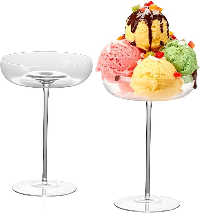 KAMMAK Crystal Martini Glasses Set of 2, 9.13 oz Cocktail Glasses, YH010 | Amazon (US)