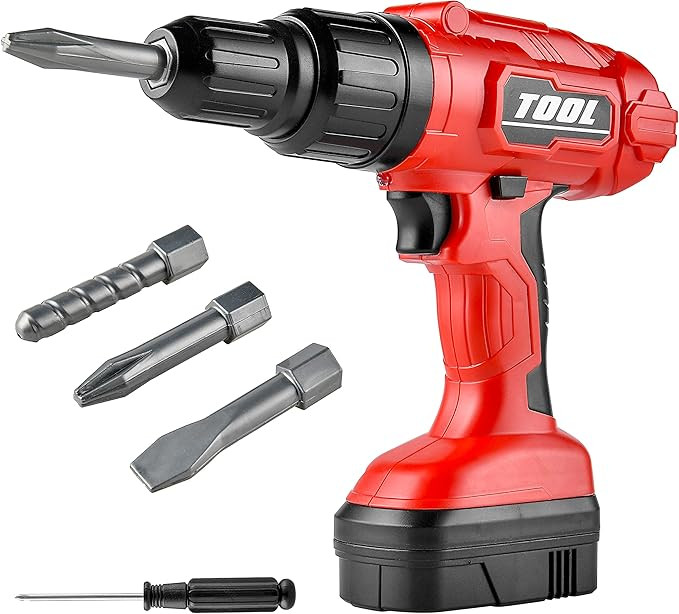 Toy Choi's Toy Drill Set - Electric Pretend Play Tool with Realistic Sound & Action, Construction... | Amazon (US)