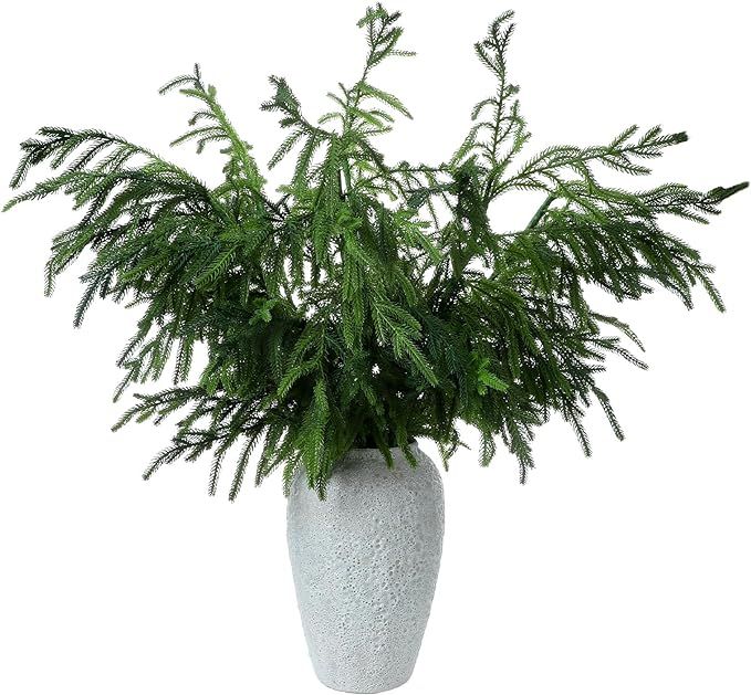 Zeyune Norfolk Pine Branch 36 Inches Christmas Pine Branches Norfolk Pine Stems Greenery Norfolk ... | Amazon (US)