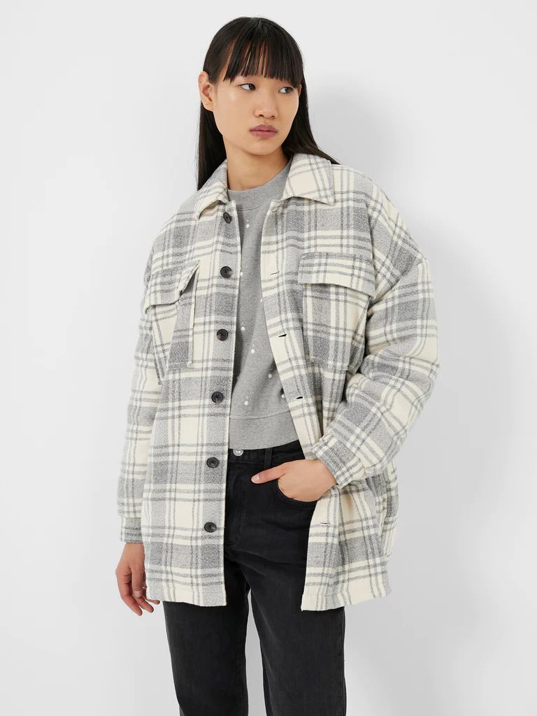 Caty Checked Shacket | French Connection (US)