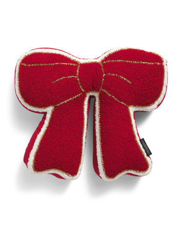 15x12 Embroidered Bow Figural Pillow | Marshalls