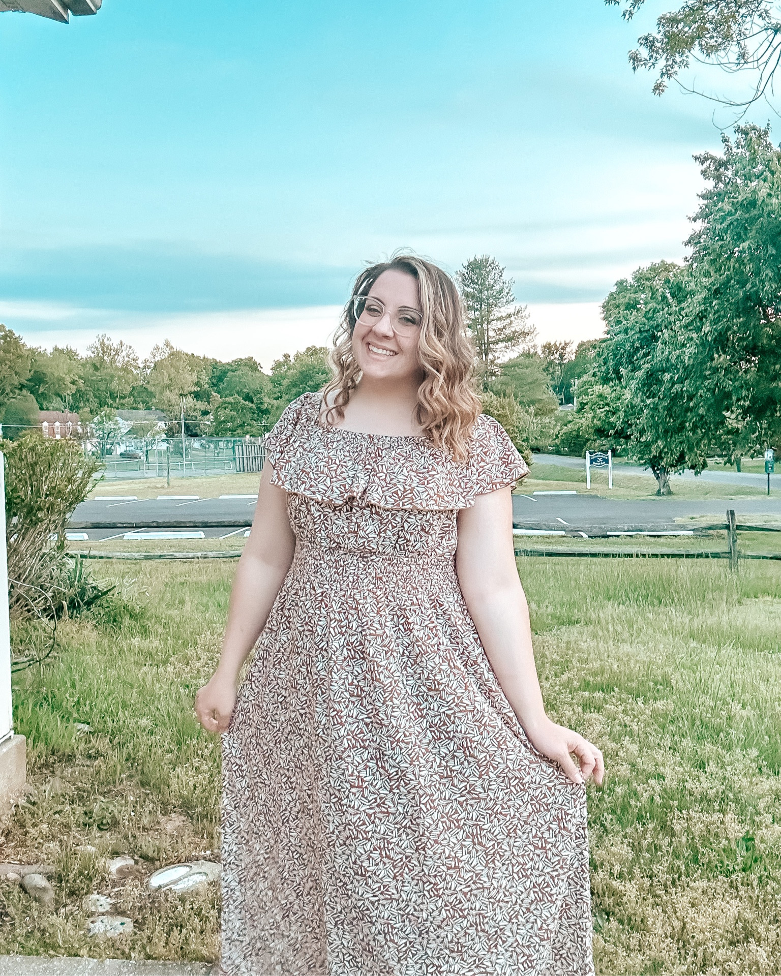 Spring wedding guest attire! Off shoulder beige and white floral maxi dress 

#LTKcurves #LTKstyletip #LTKwedding